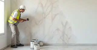 Pintura Efeito Marmore em Parede