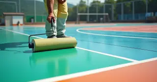 Piso Epóxi Quadra Poliesportiva